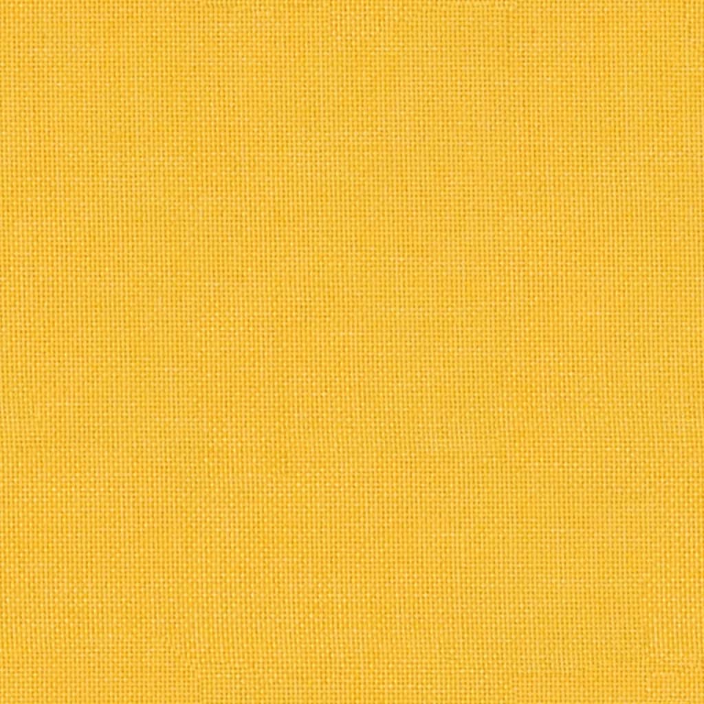 Табуретка, жълта, 60x60x39 см, текстил и изкуствена кожа