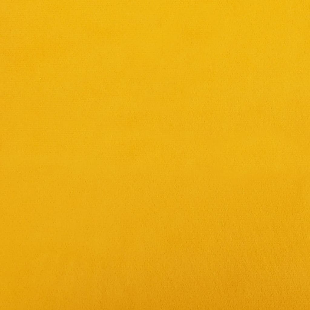 Табуретка, горчица жълта, 60x60x39 см, кадифе