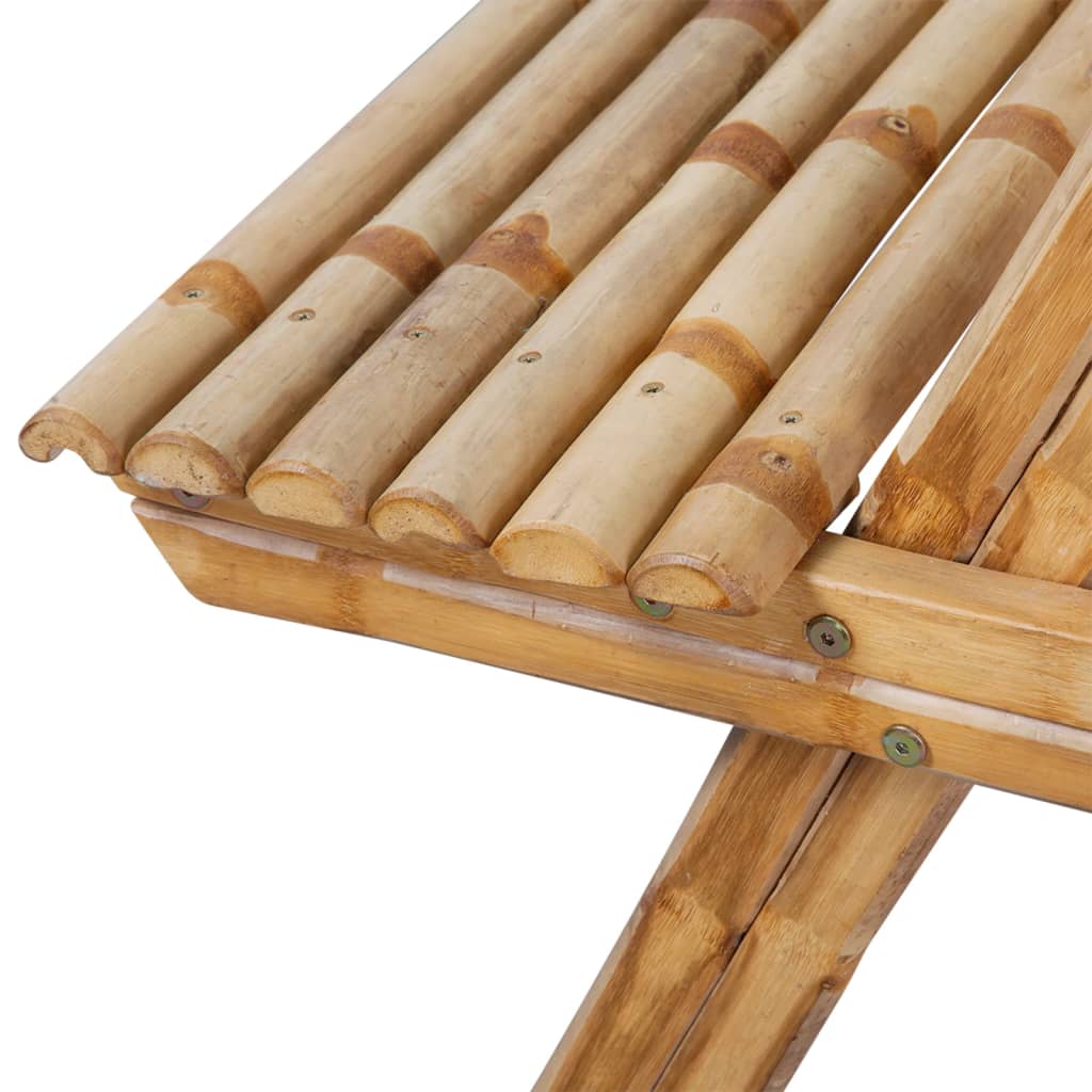 Маса за пикник, 115x115x81 см, бамбук