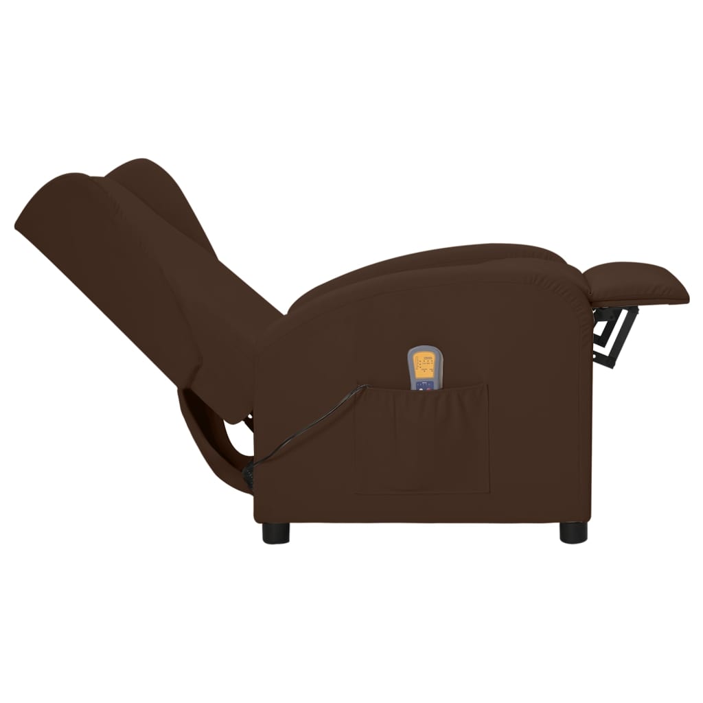 Wingback наклоняем масажен стол, кафяв, изкуствена кожа