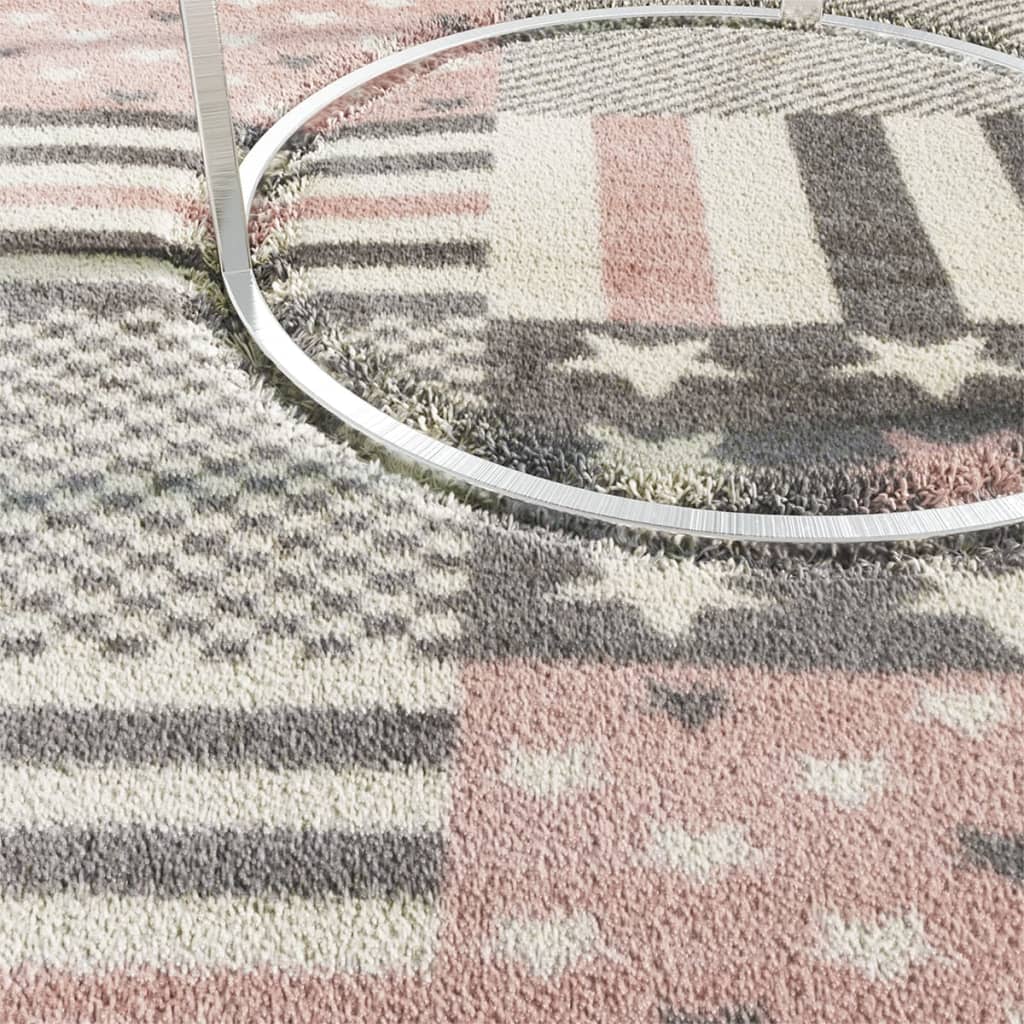 Детско килимче 200x290 см със звездна шарка розово