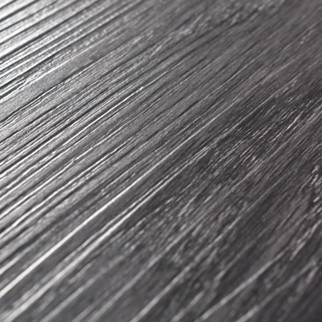 Самозалепващи подови дъски, PVC, 2,51 кв.м., 2 мм черно и бяло