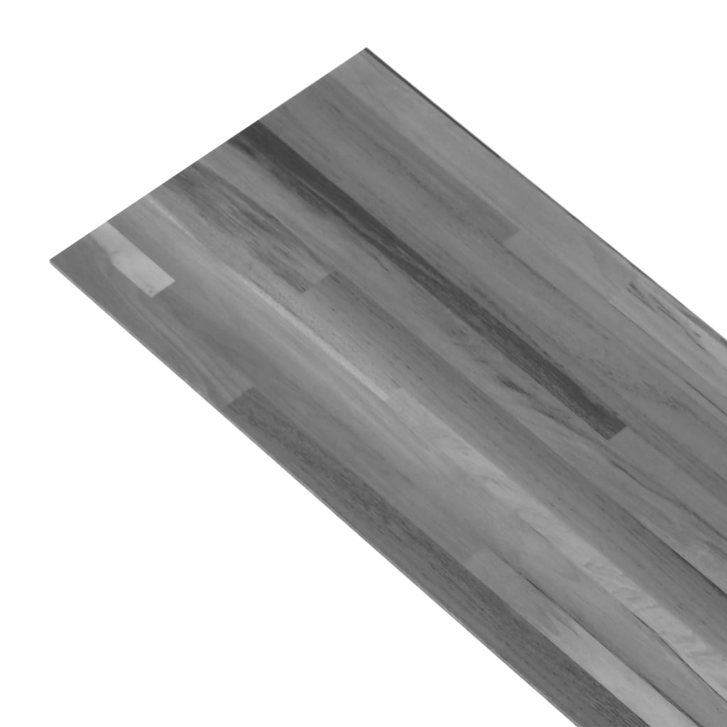 Самозалепващи подови дъски, PVC, 2,51 кв.м., 2 мм, раирано сиво