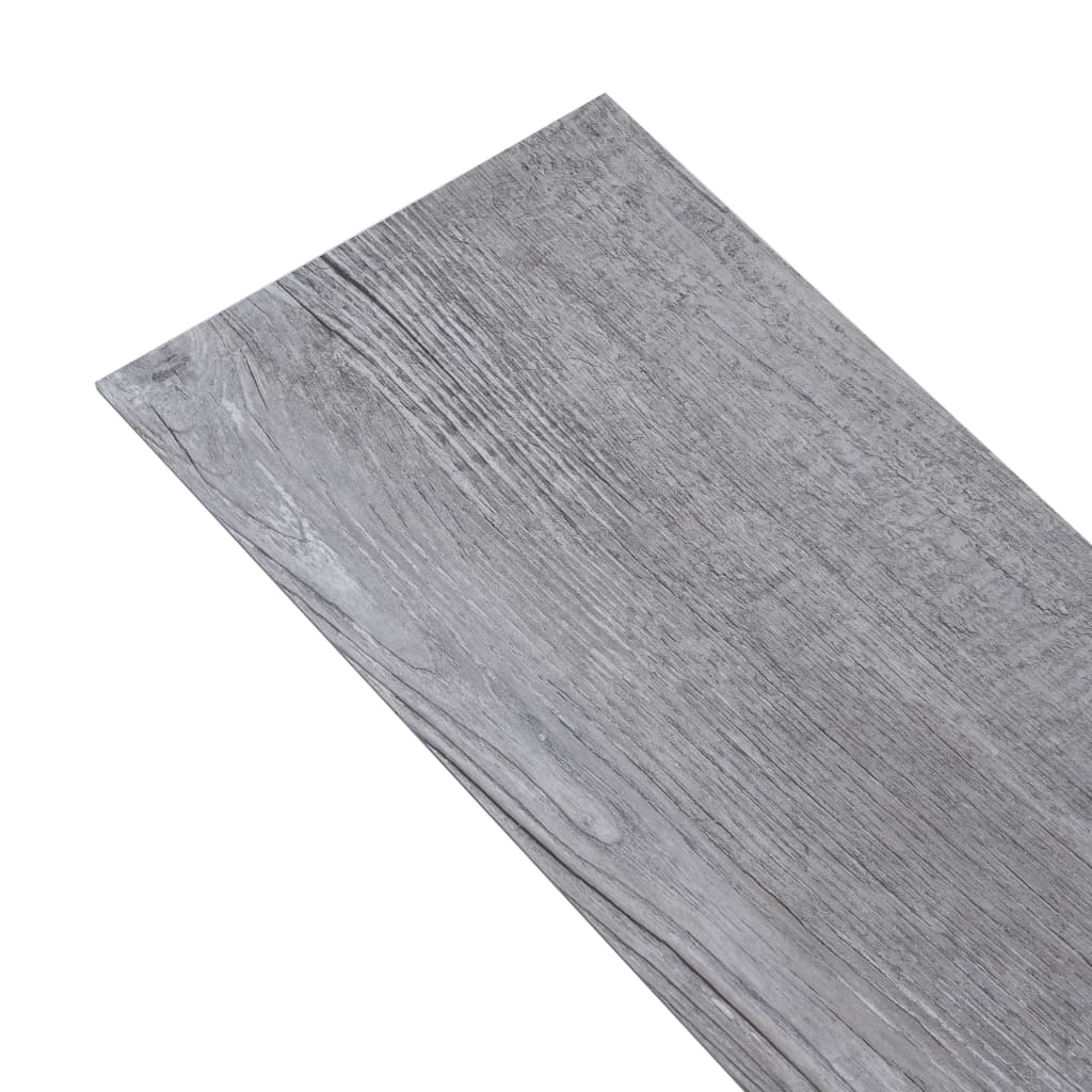 Самозалепващи подови дъски, PVC, 2,51 кв.м., 2 мм, сиво дърво мат