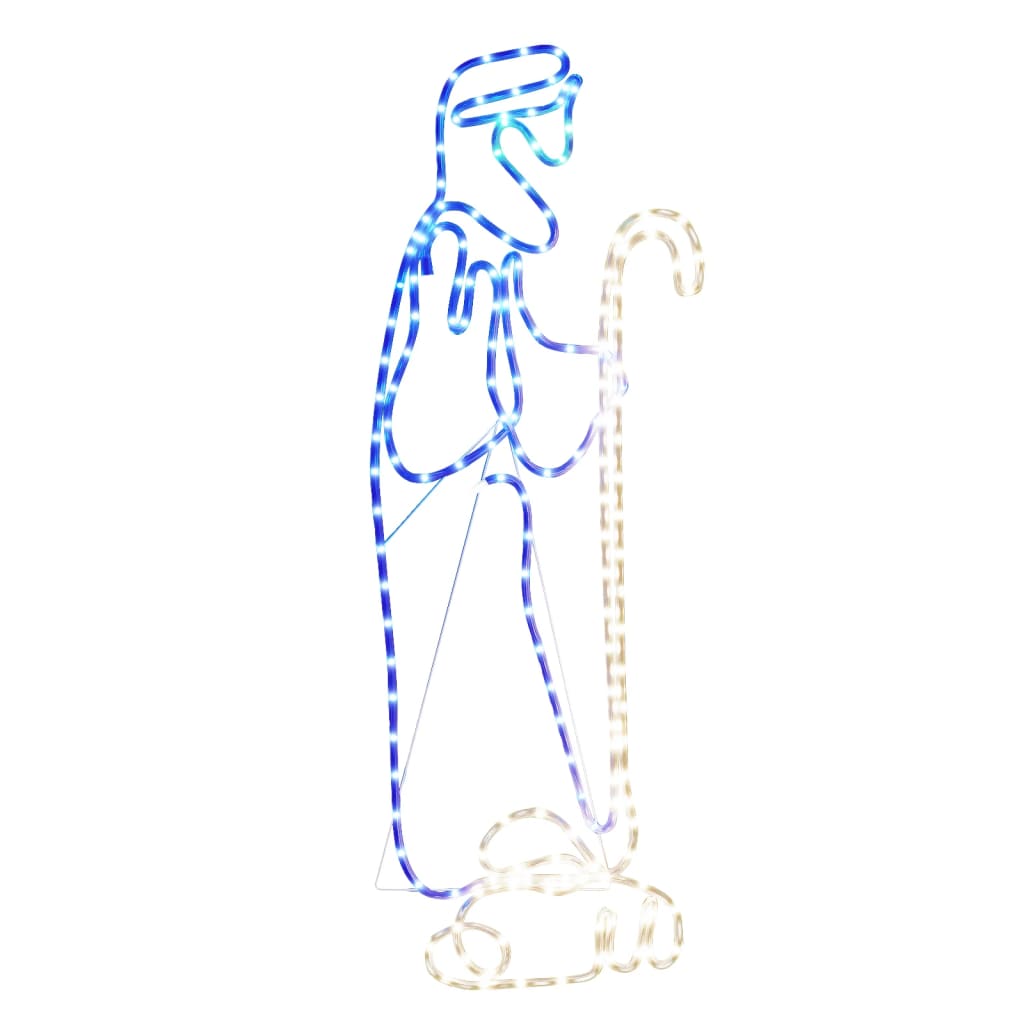 Коледна фигура Пастир и агне със 168 светодиода, 102,5x35 см
