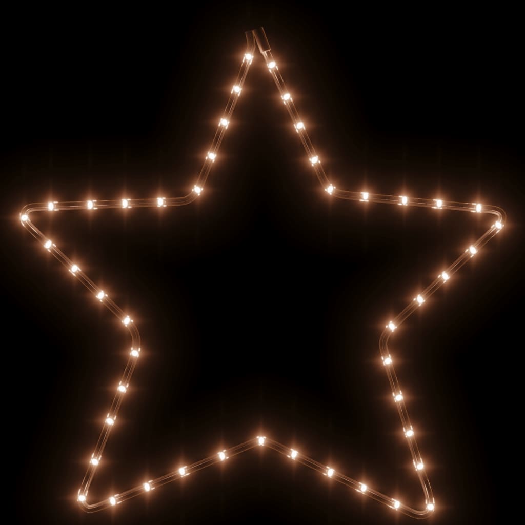 Фигура Коледна звезда с 48 светодиода, топло бяло, 56 см