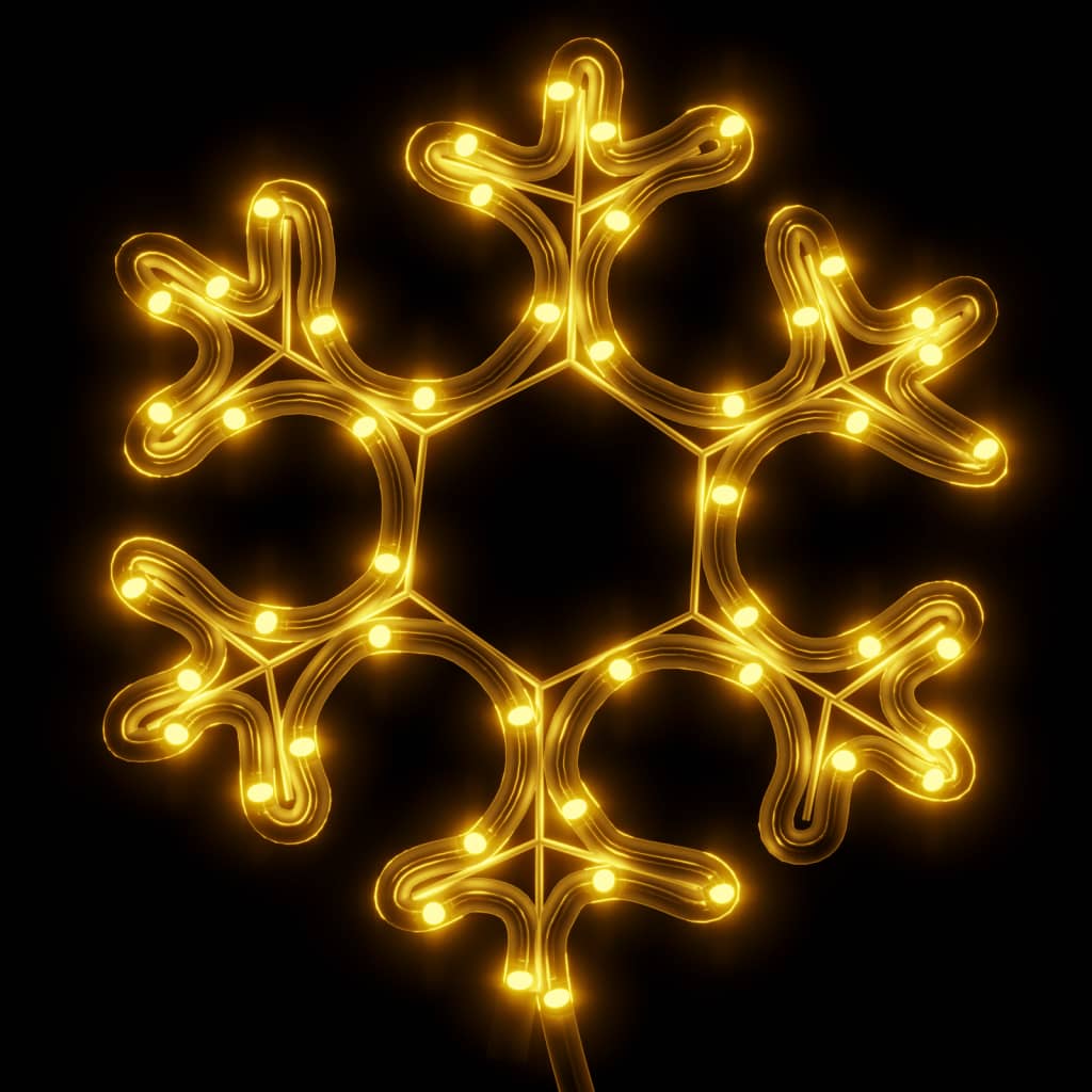 Коледна фигура снежинка с 48 светодиода, топло бяло, 27x27 см