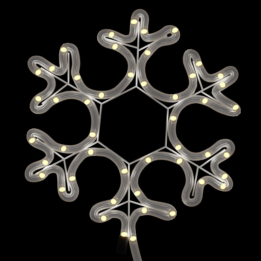 Коледна фигура снежинка с 48 светодиода, топло бяло, 27x27 см