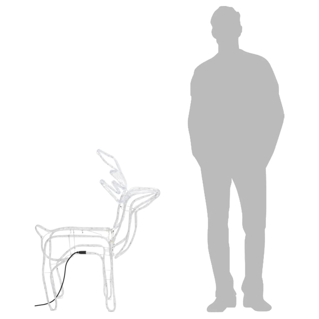 Коледна фигура северен елен, топло бяло, 76x42x87 см