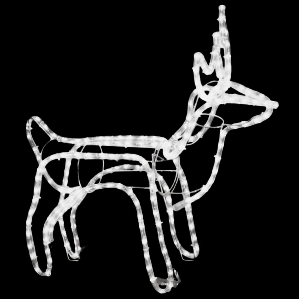 Коледна фигура северен елен, топло бяло, 60x30x60 см