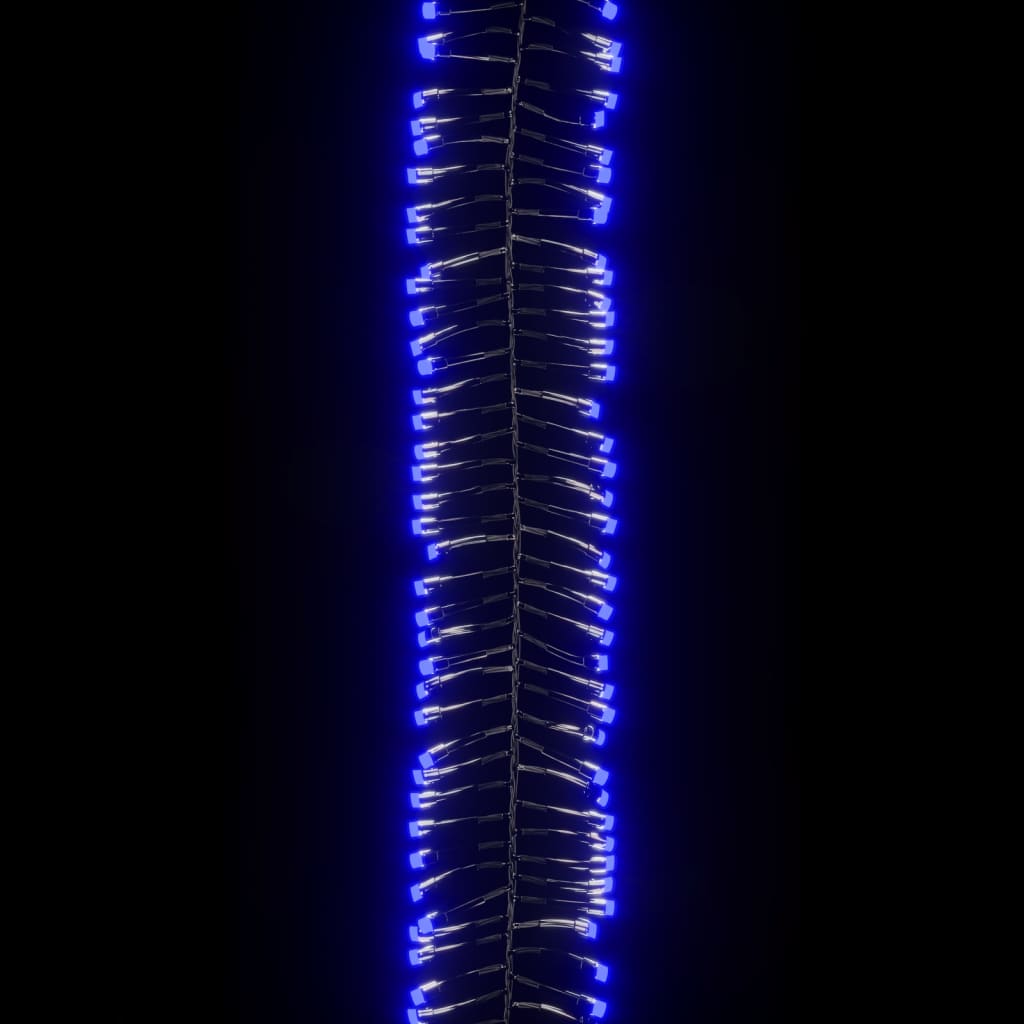 LED клъстърен стринг с 400 LED синьо 7,4 м PVC