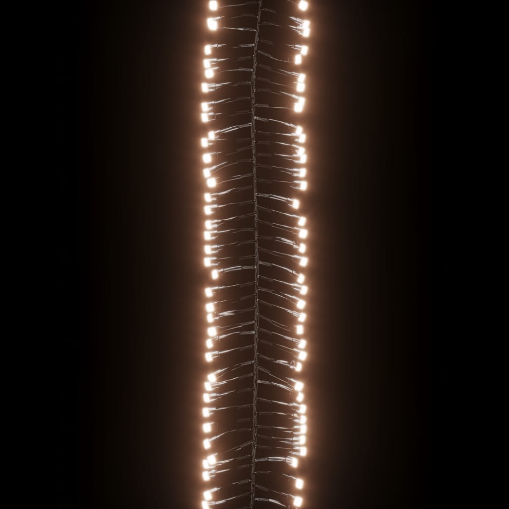 LED клъстърен стринг с 2000 LED топло бяло 17 м PVC
