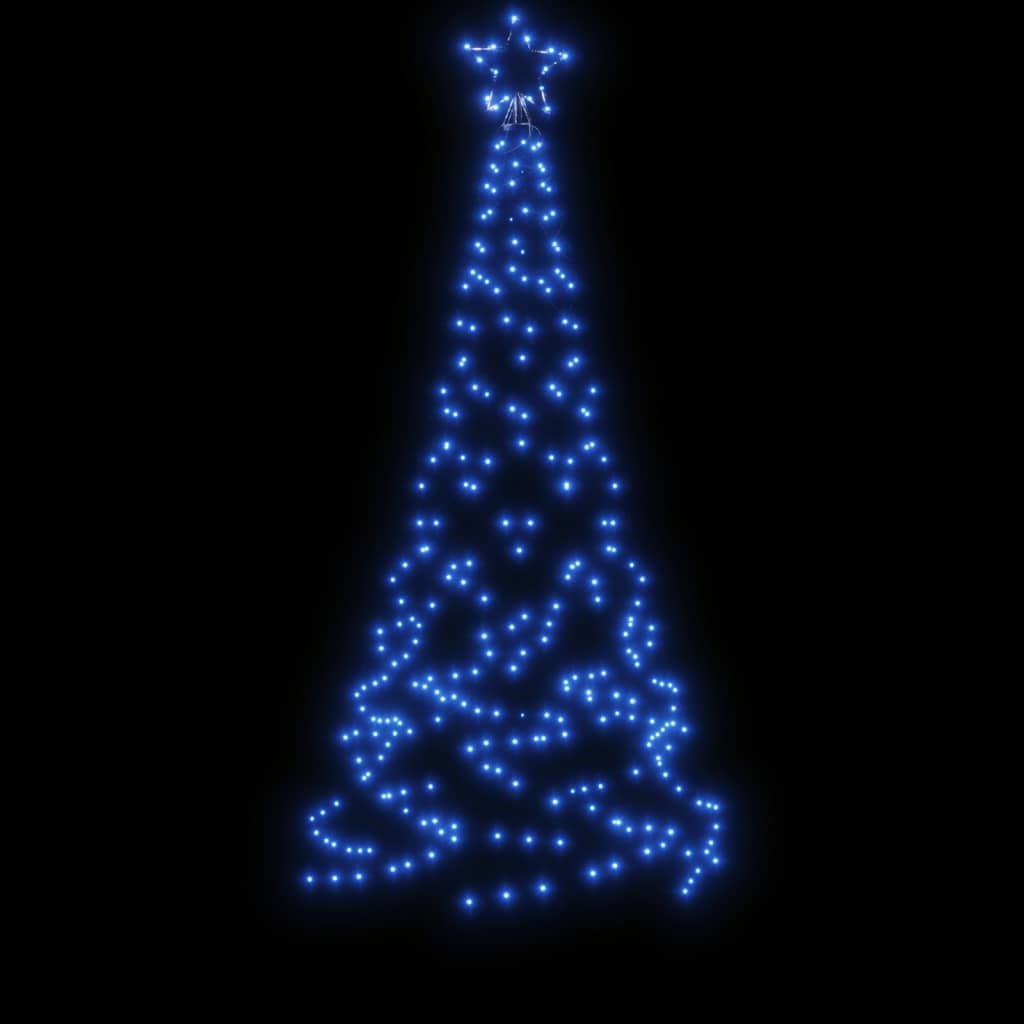 Коледна елха с шип, синя, 200 LED, 180 см