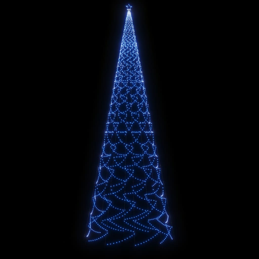 Коледна елха с шип, синя, 3000 LED, 800 см