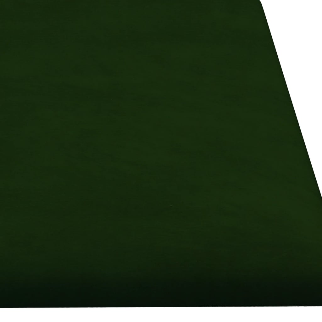 Стенни панели, 12 бр, тъмнозелени, 60x15 см, плат, 1,08 кв.м.