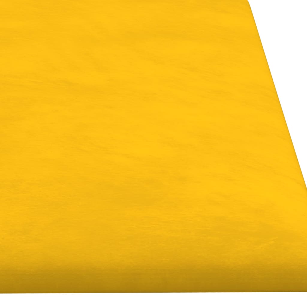 Стенни панели, 12 бр, жълти, 60x15 см, плат, 1,08 кв.м.