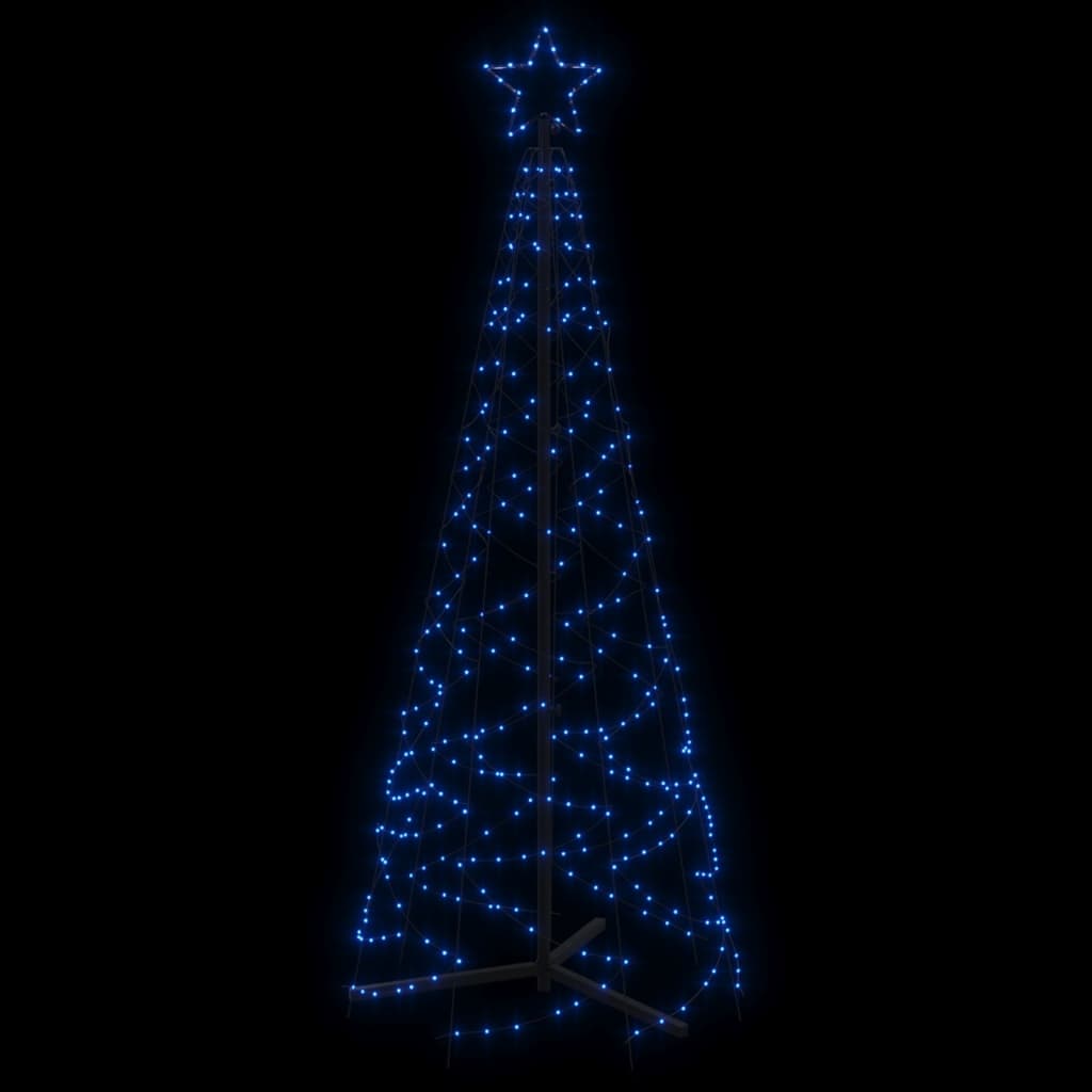Коледна елха конус, синьо, 200 LED, 70x180 см