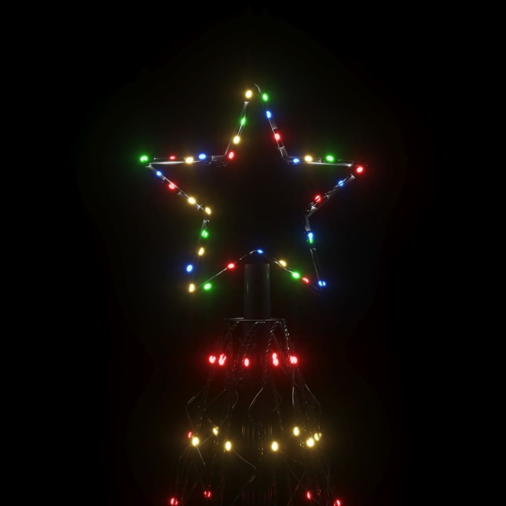 Коледна елха конус, цветна, 1400 LED, 160x500 см