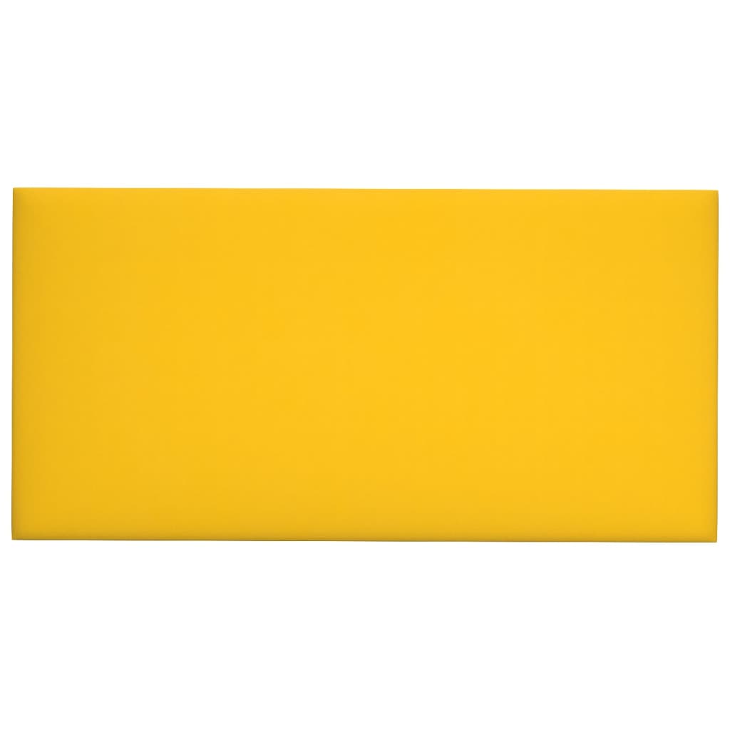 Стенни панели, 12 бр, жълти,60x30 см, кадифе, 2,16 кв.м.