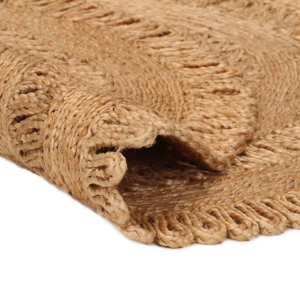 Ръчно плетен килим, юта, 150 см, кръгъл