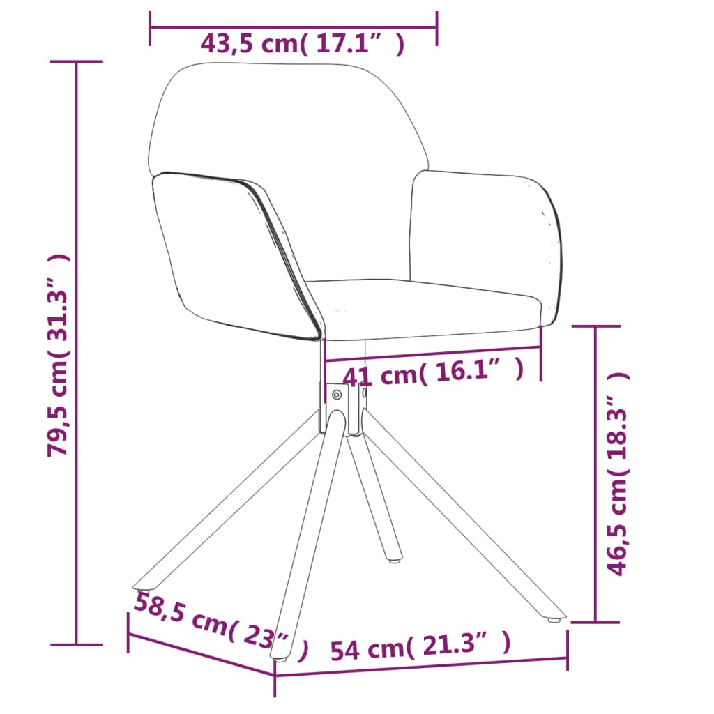 Въртящи се трапезни столове, 2 бр, светлосиви, кадифе