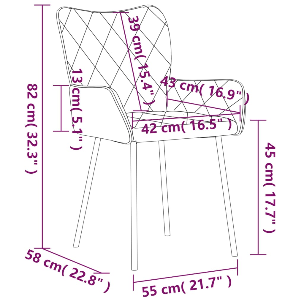 Трапезни столове, 2 бр, светлосиви, текстил