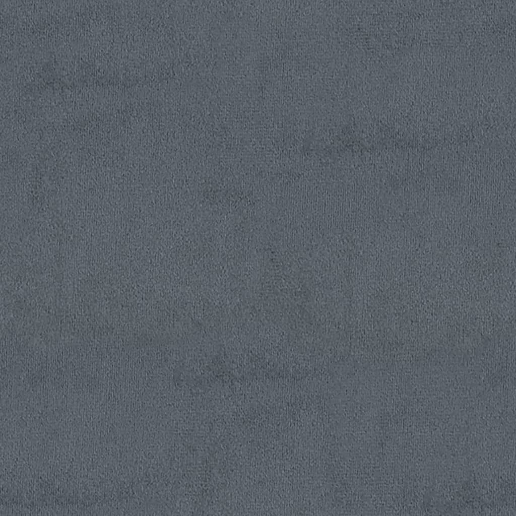 Пейка, тъмносива, 110x40x70 см, кадифе