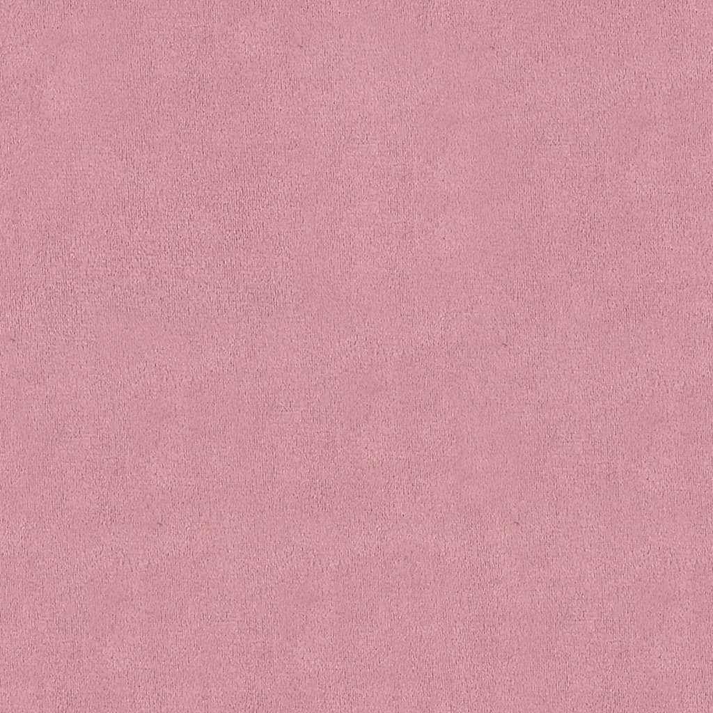 Табуретка за съхранение, розова, 45x45x49 см, кадифе