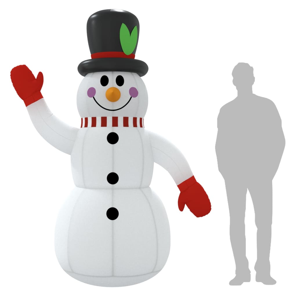 Надуваем снежен човек с LED, 240 см