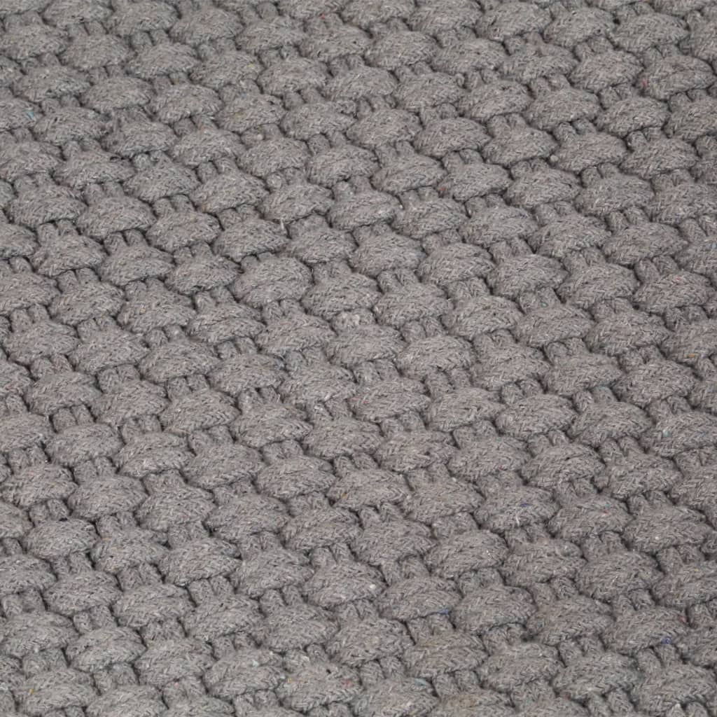 Килим правоъгълен сив 160x230 см памук