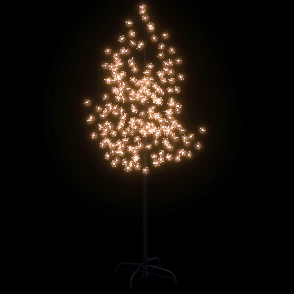 Черешов цвят LED дърво топло бяло 200 LED 180 см