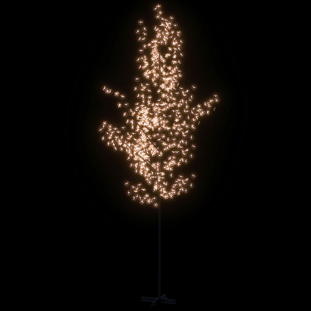 Черешов цвят LED дърво топло бяло 672 LED 400 см