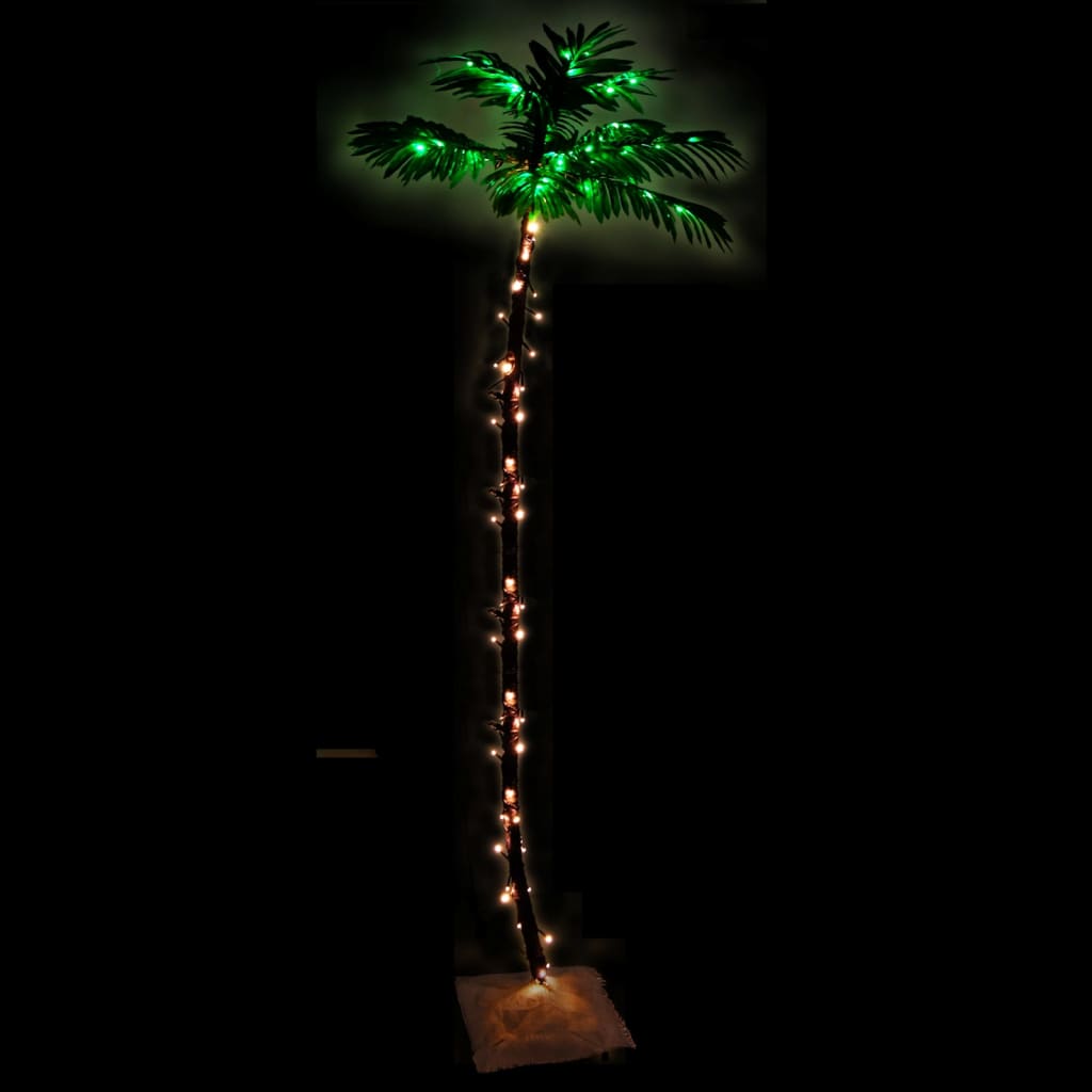 LED палмово дърво топло бяло 136 светодиода 220 см