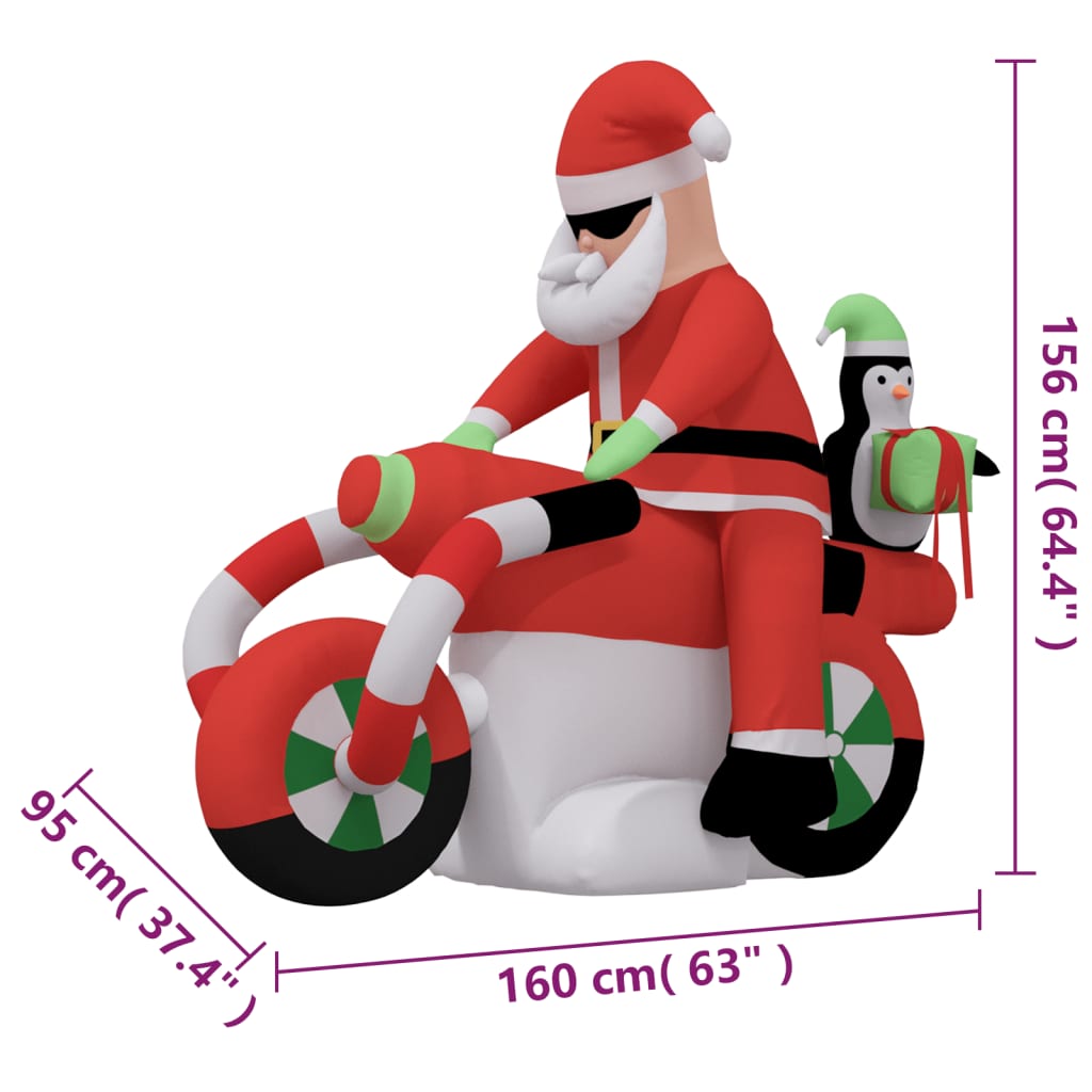 Надуваем Дядо Коледа с LED 156 см