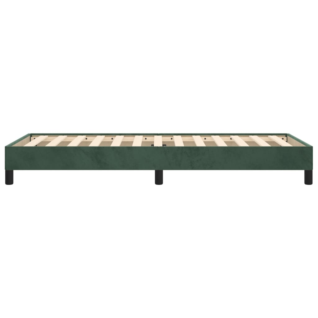 Рамка за легло, тъмнозелена, 90x200 см, кадифе