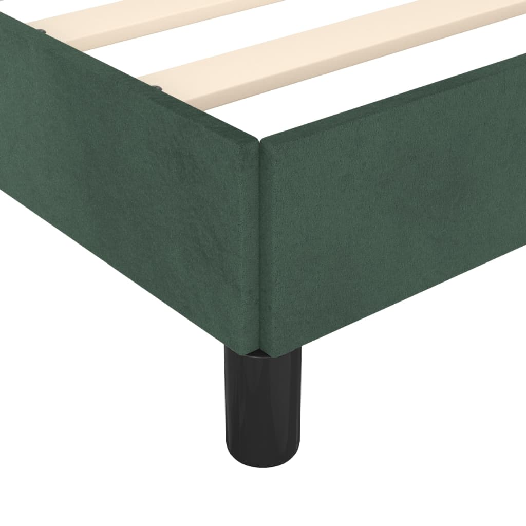 Рамка за легло, тъмнозелена, 90x200 см, кадифе