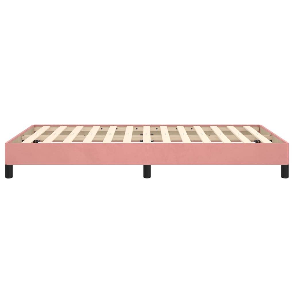 Рамка за легло, розова, 120x200 см, кадифе