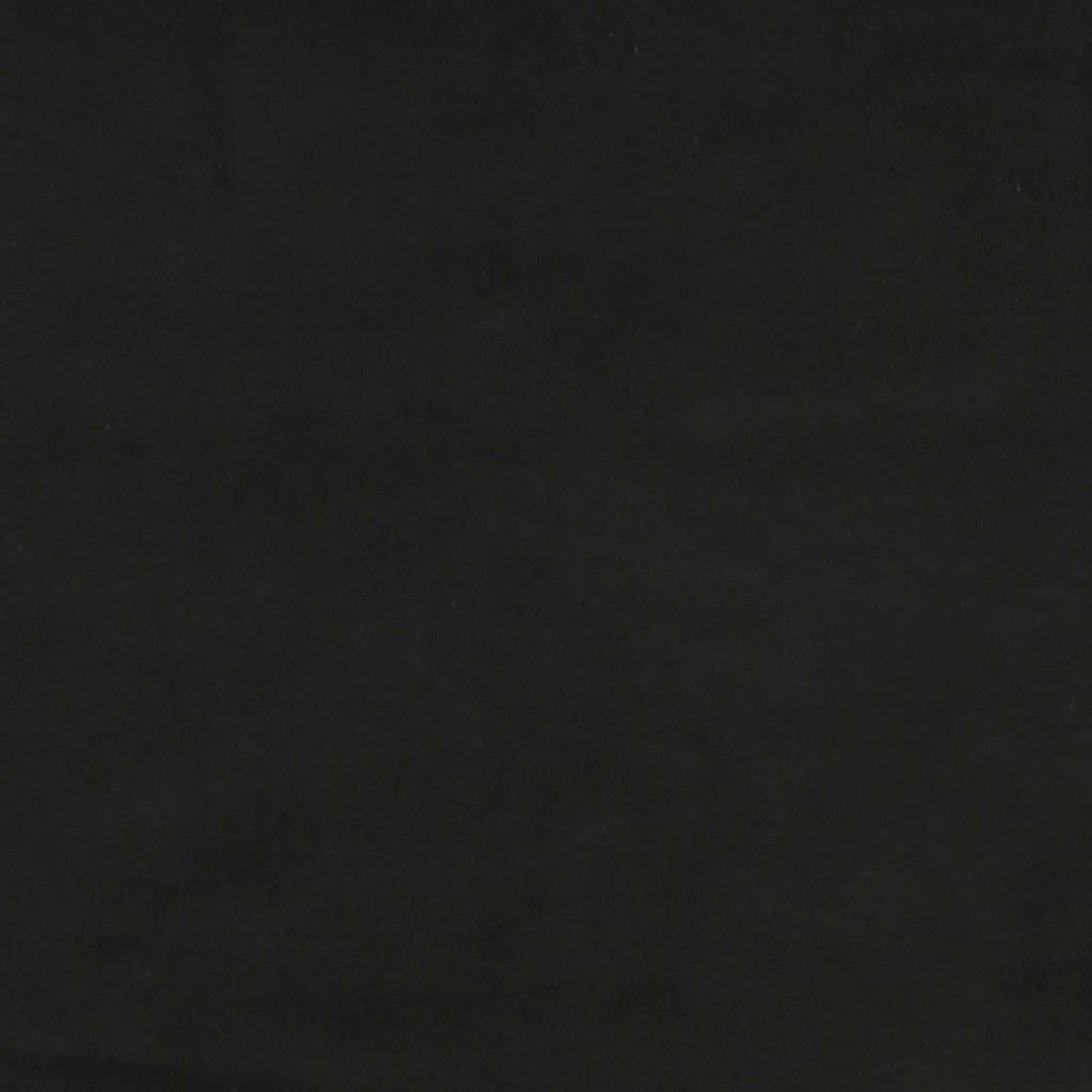 Рамка за легло, черна, 140x190 см, кадифе
