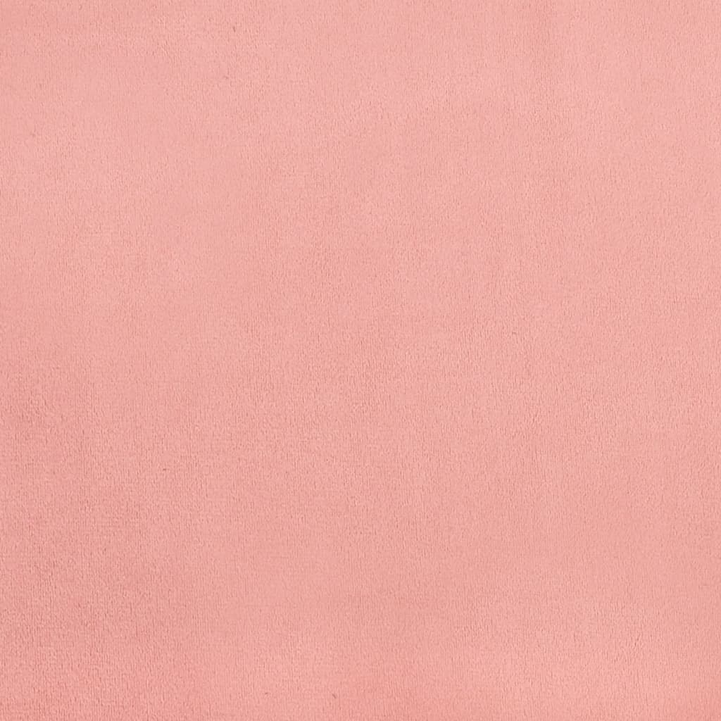 Рамка за легло, розова, 140x200 см, кадифе