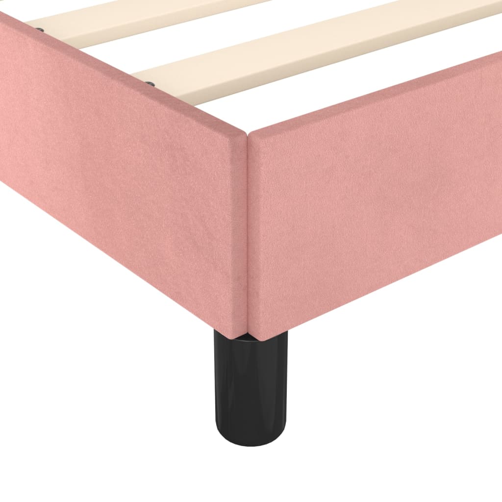Рамка за легло, розова, 200x200 см, кадифе