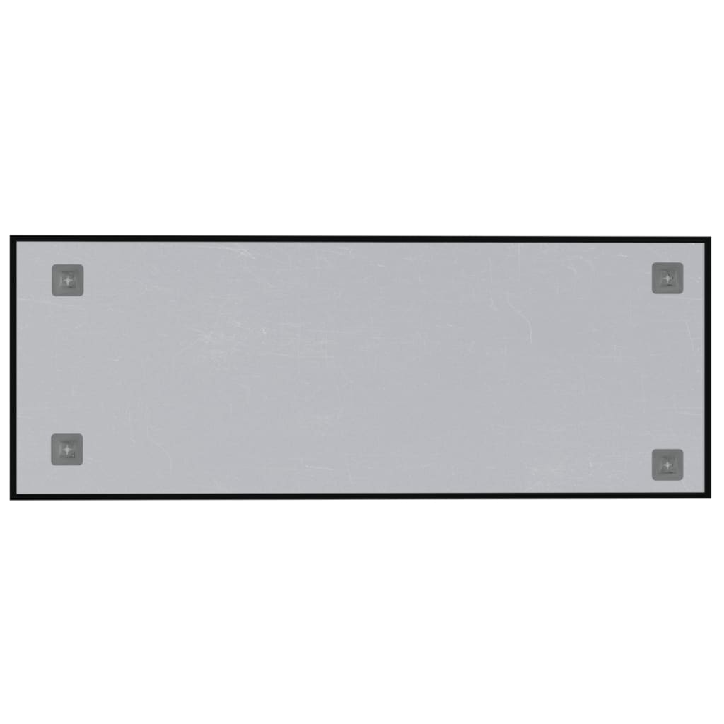 Магнитна дъска за стена, черна, 80x30 см, закалено стъкло