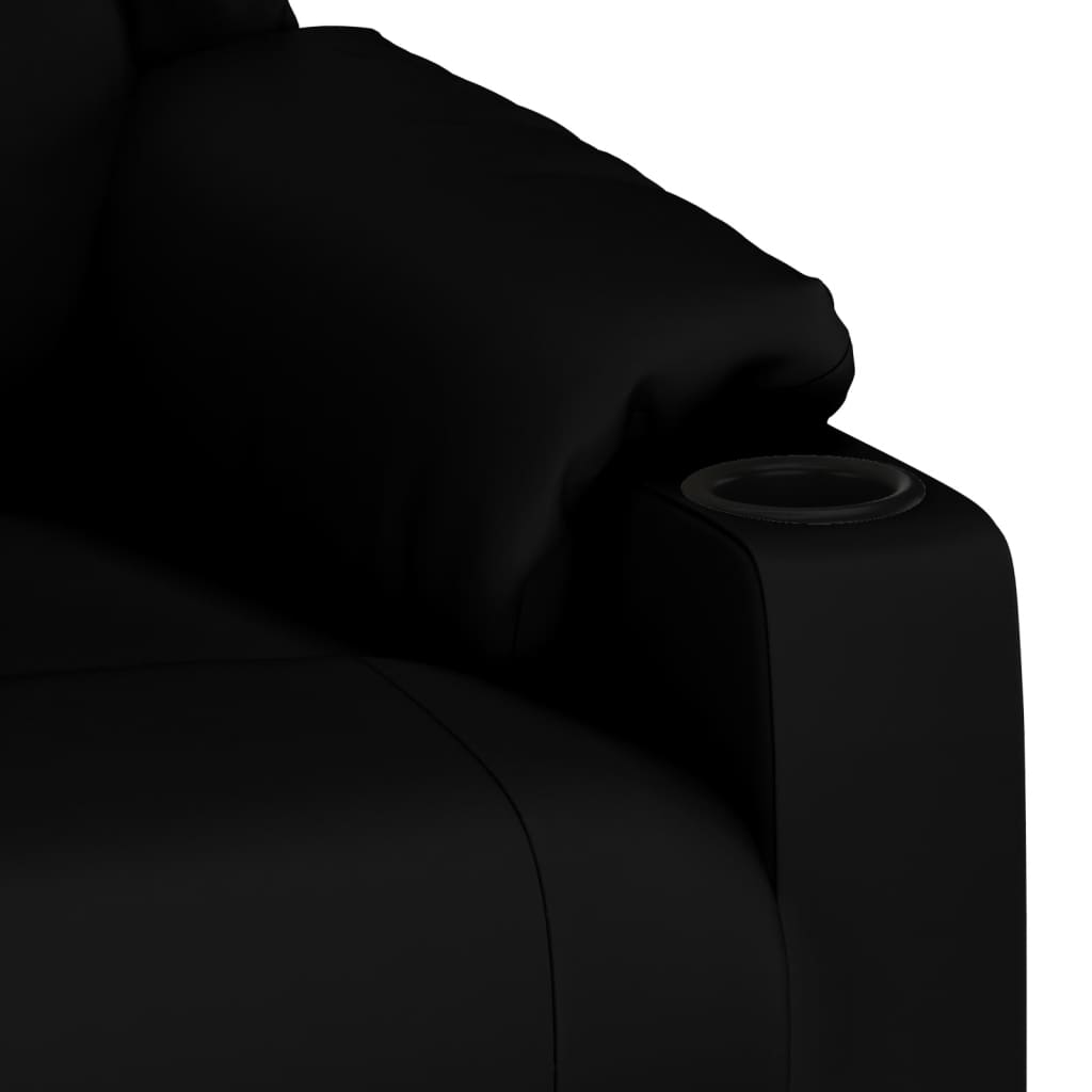 Масажен стол, черен, изкуствена кожа