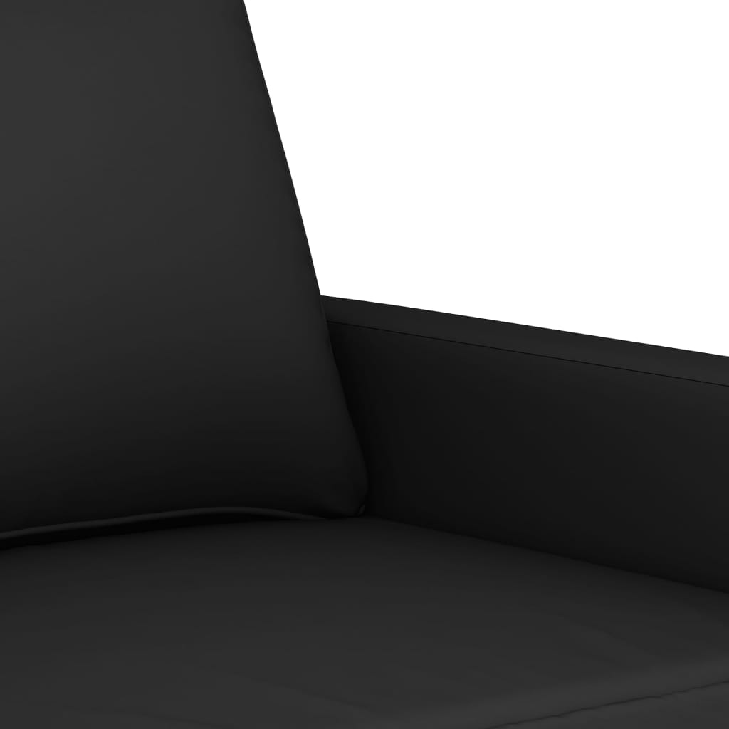 3-местен диван, черен, 180 см, кадифе
