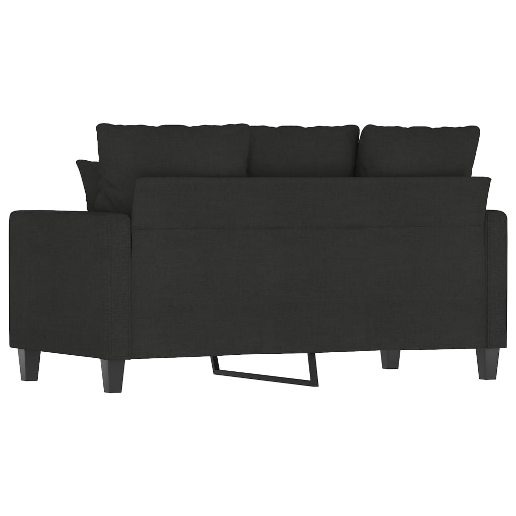 2-местен диван, черен, 120 см, плат