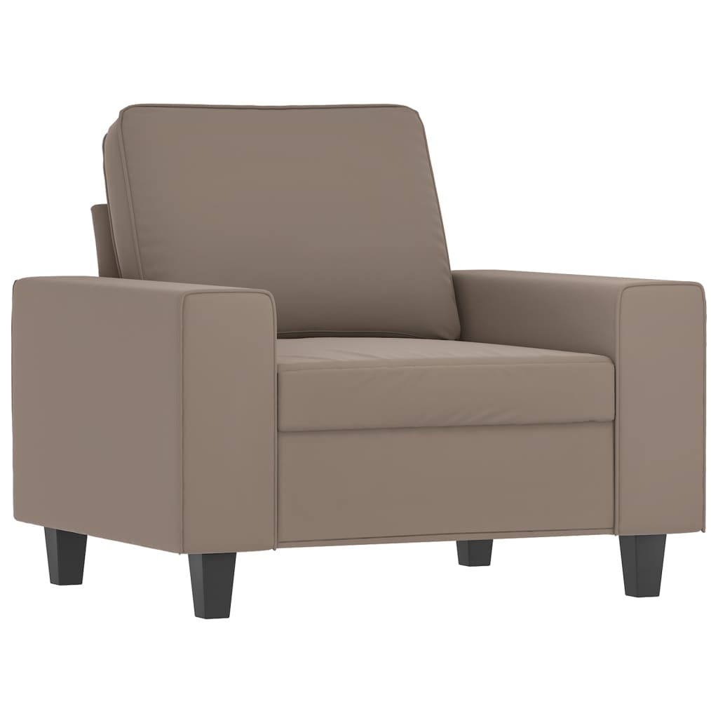 Кресло, таупе, 60 см, микрофибърен текстил