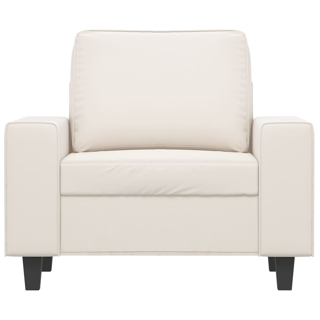 Кресло, бежово, 60 см, микрофибърен текстил