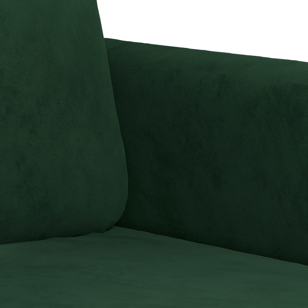 2-местен диван, тъмнозелен, 120 см, кадифе