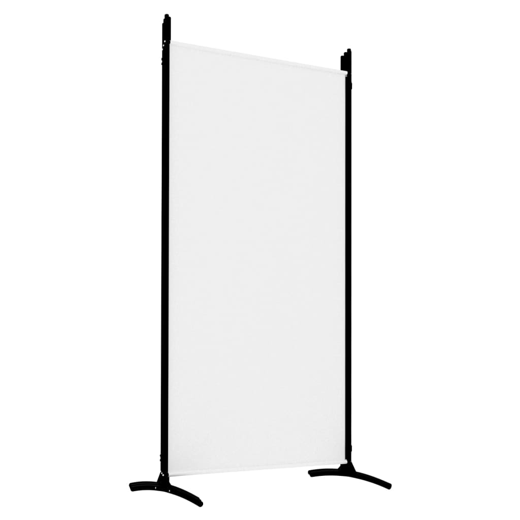 Параван за стая, бял, 5 панела, 433x180 см, плат