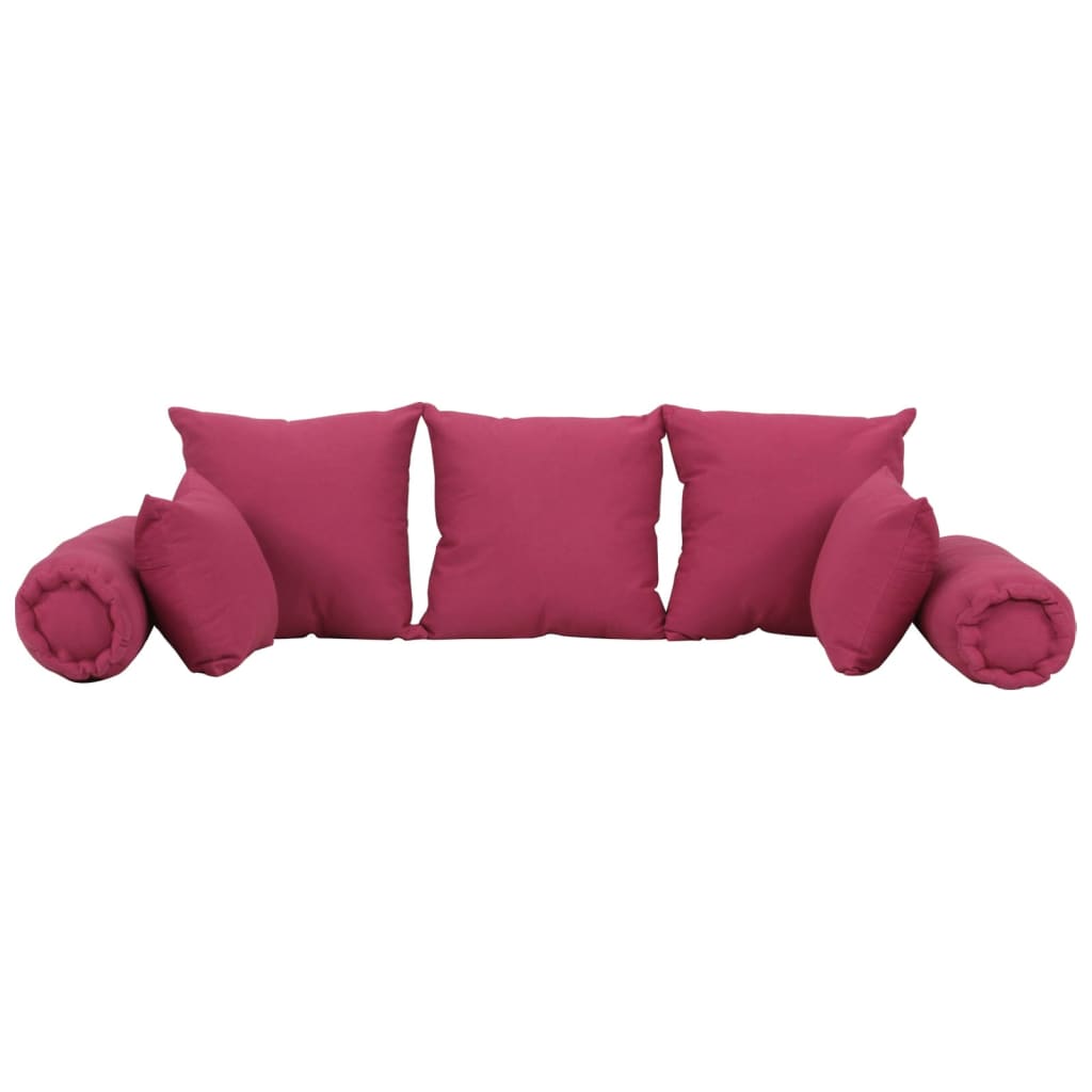 Комплект декоративни възглавници от 7 части, розов, плат