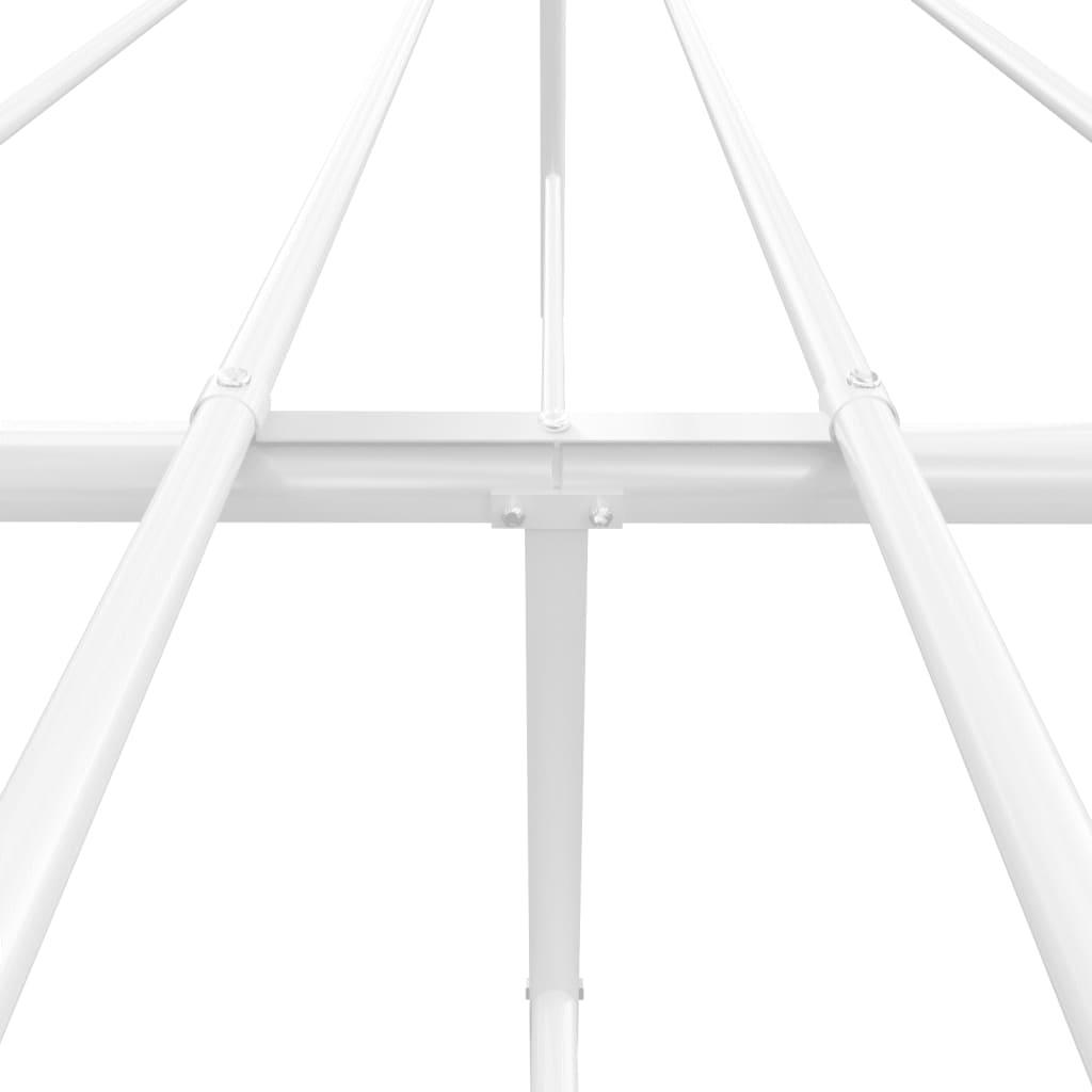 Метална рамка за легло с горна и долна табла, бяла, 120x200 см